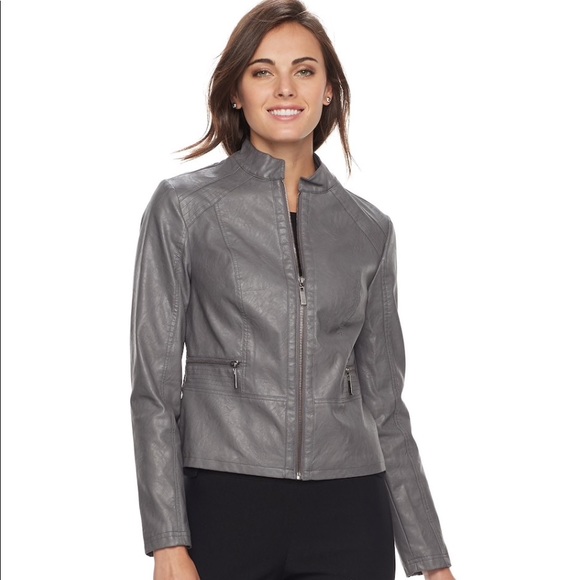 Apt. 9 Jackets & Blazers - Women's Apt. 9 Faux Leather Moto Jacket